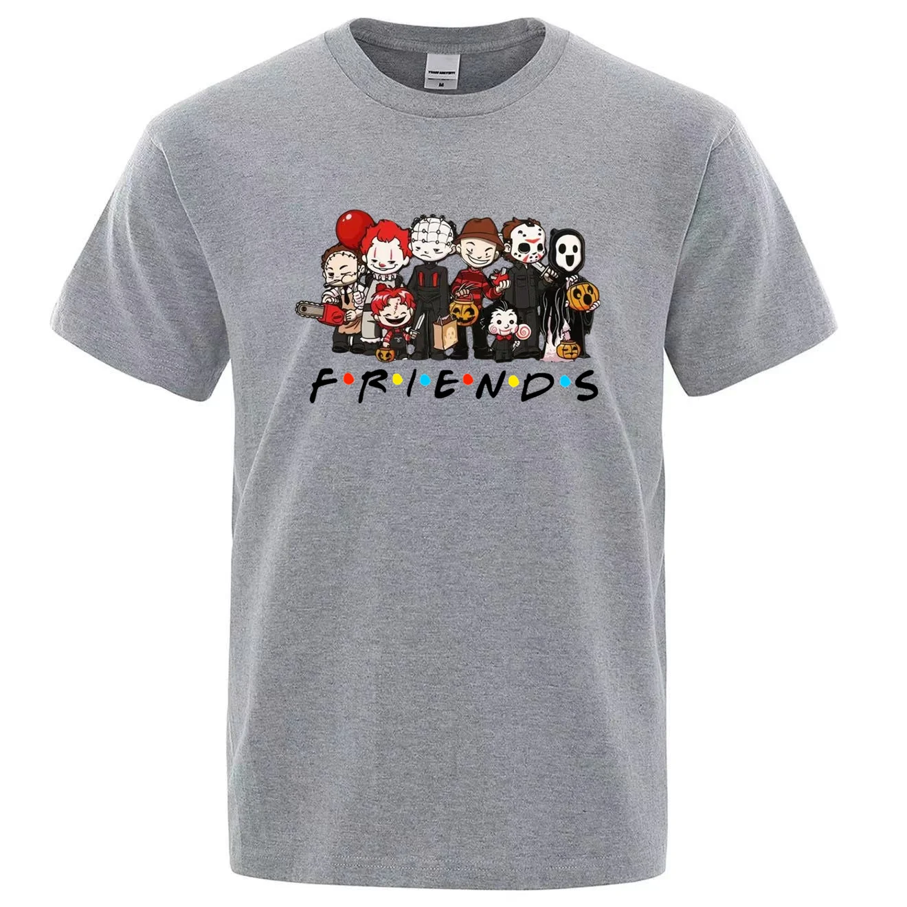 Friends T-Shirt Best Stephen King Horror Print Cartoon Summer Men's And Women's Fashion Top Plus Size T-Shirt Halloween Costume