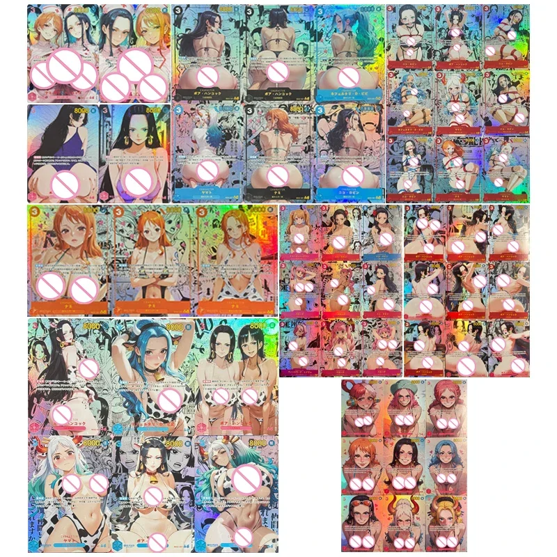 

Аниме One Piece Diy Флэш-карты Хэнкок Робин Нами Ута Ямато Перона Коллекционные карты Рождественские подарки на день рождения Детские игрушки