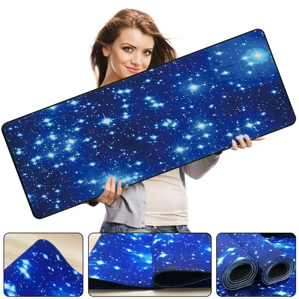 Tapis de souris imprimé ciel étoilé pour bureau de jeu, tapis de souris confortable, bonne élasticité, haute élasticité, SAP, fatigue à la main