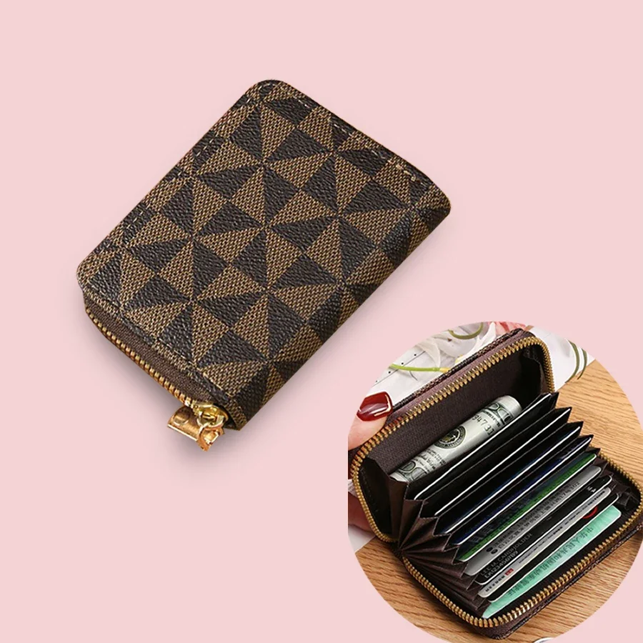 

Zipper Money Pouch Card Protect Case Pocket Purse 11 Detents Cards Holders Men's Wallet Women'sCredit Card Holder