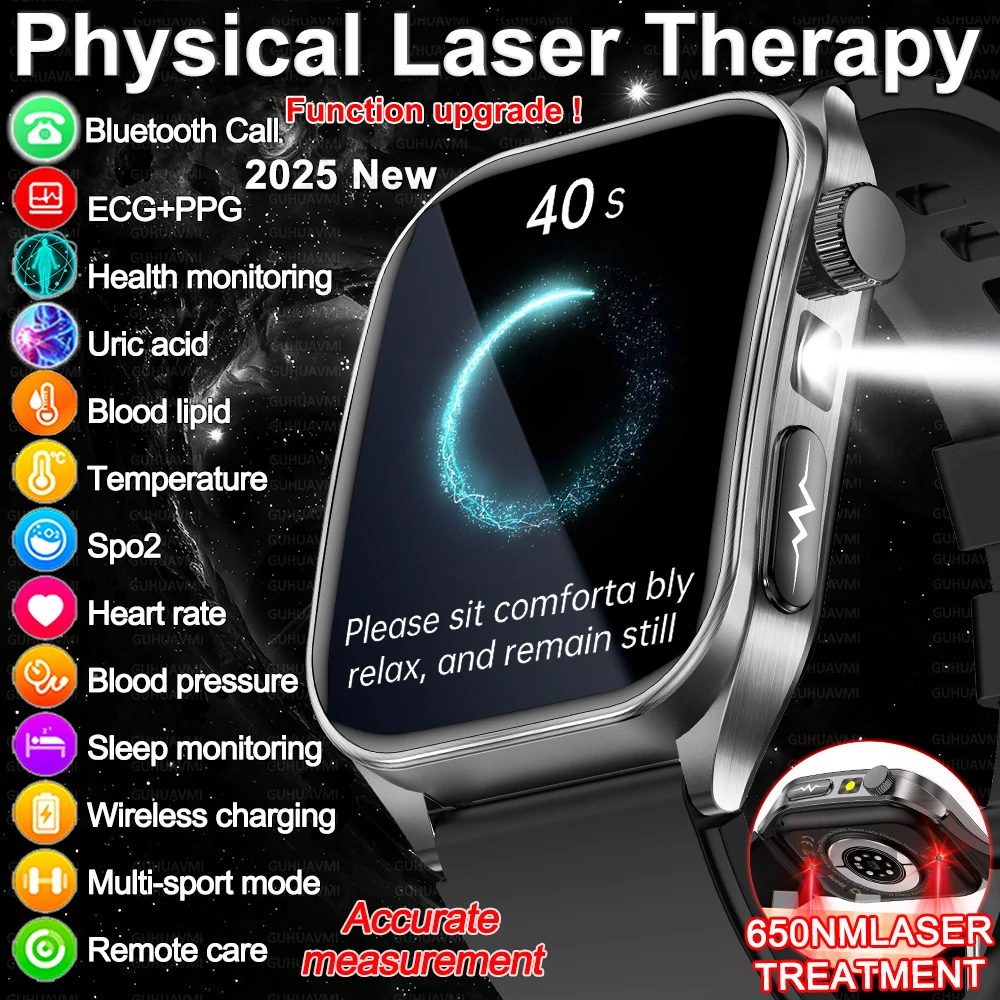 

2025 New Body composition Accurate detection ECG+PPG SmartWatch Blood Pressure lipids Uric Acid Analysis Health watch Men Women