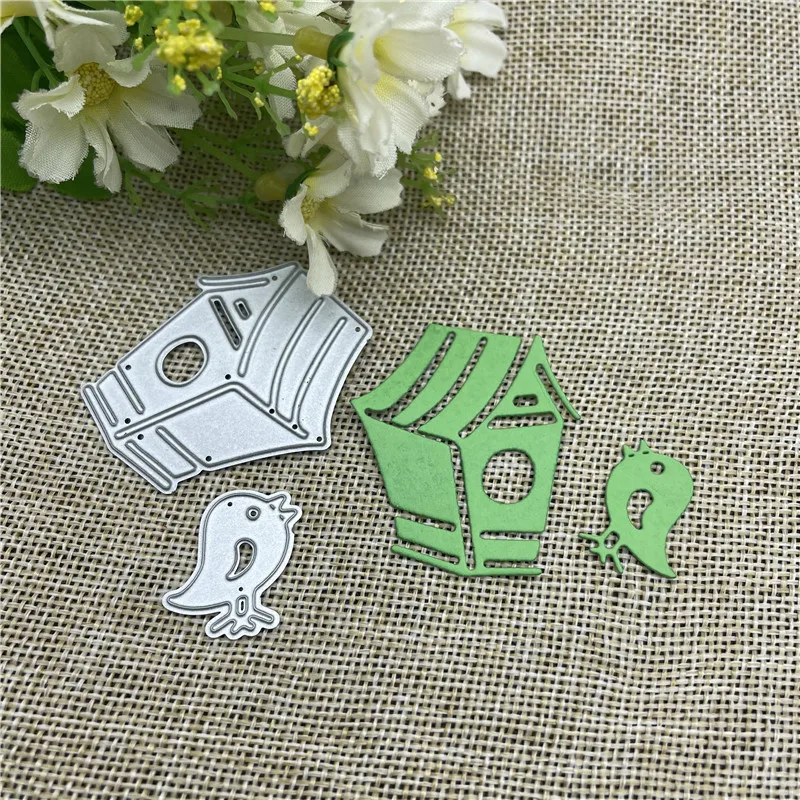 Bird House lace  Metal cutting dies  mold Round hole label tag Scrapbook paper craft knife mould blade punch stencils dies