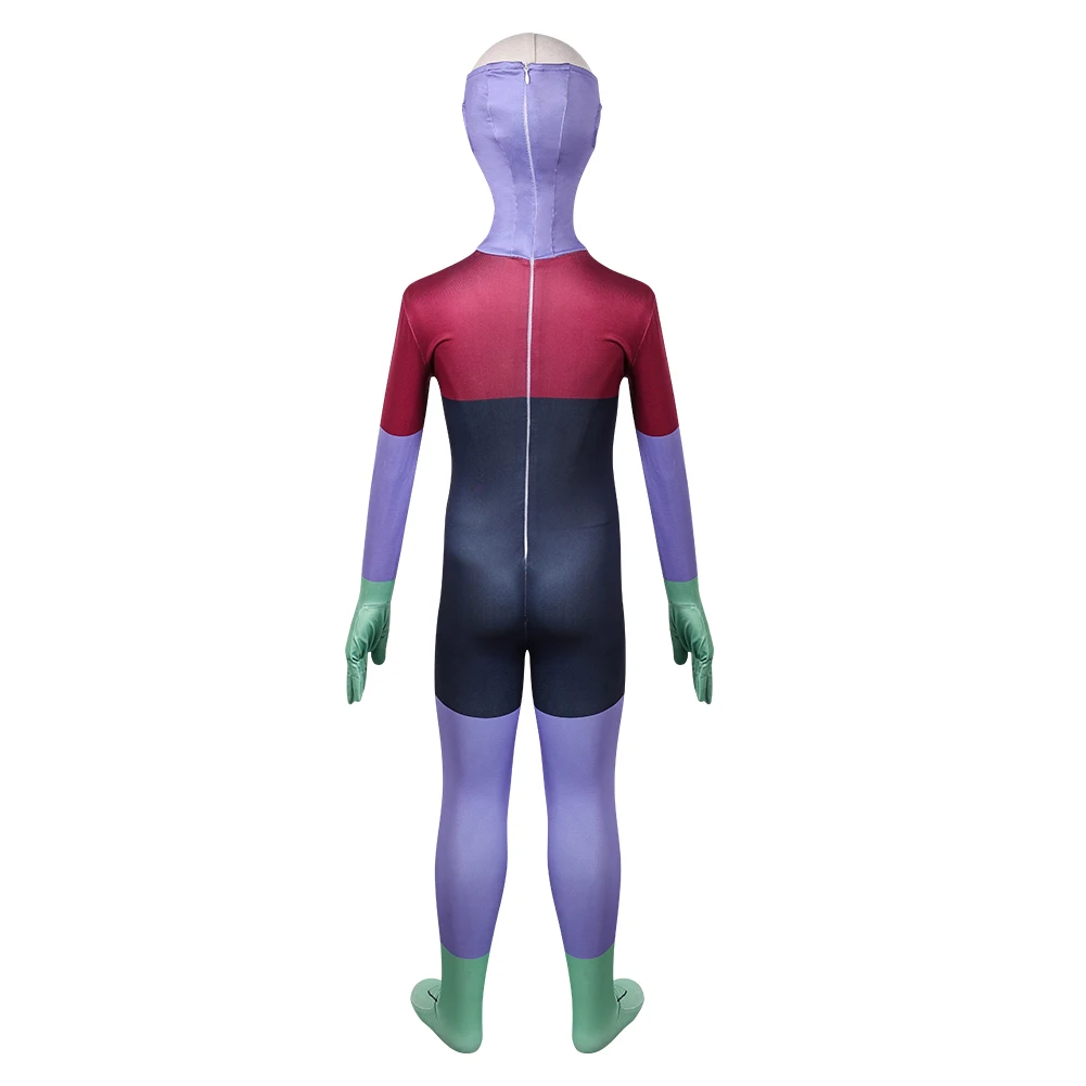 Kids Invincible Omni Man Cosplay Fantasia Costume Disguise for Children Zentai Jumpsuit Mask Suit Halloween Carnival Clothes