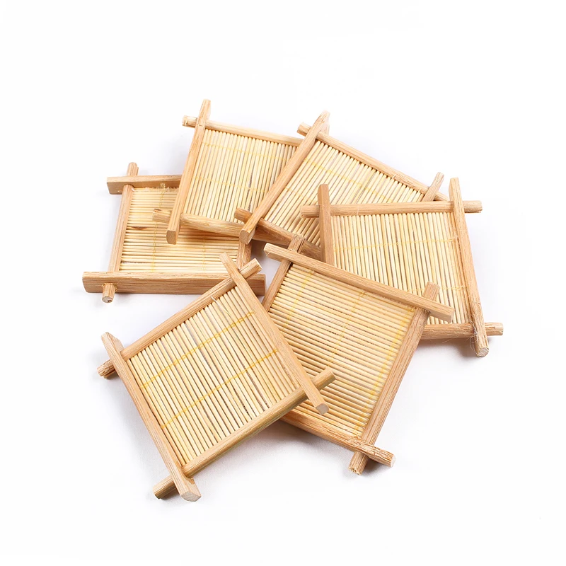 [GRANDNESS] Natural Bamboo Kung Fu Tea Cup Pad Coaster GongFu Teapot Mat Table Cup Holder Disc Saucer Heat Insulation