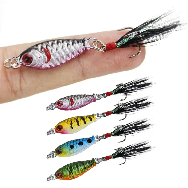 Metal Spoon Fishing Lures, Wobblers, Gold, Silver Sequins, Spinner Baits, Trout, Bass, Pike, Fishing Tackle, 3cm, 6g, 1 Pc