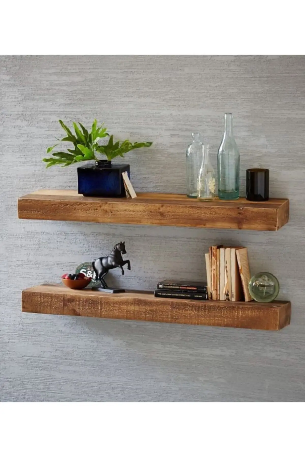 Dekorasi Kayu 2 Set Terbang Rak Rak Buku Rak Dinding Dekorasi Dinding Kayu Rak Dinding Dekorasi Rumah Rak Penyimpanan Dekorasi