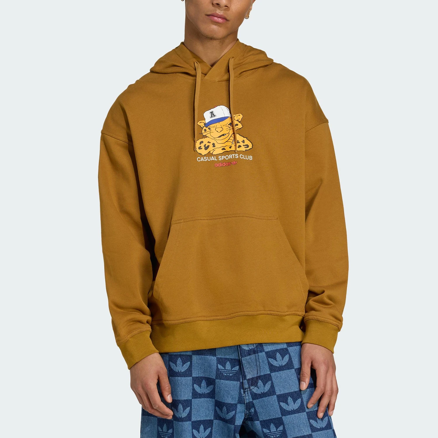 

Adidas genuine clover men's knitted loose pattern pullover JW0167