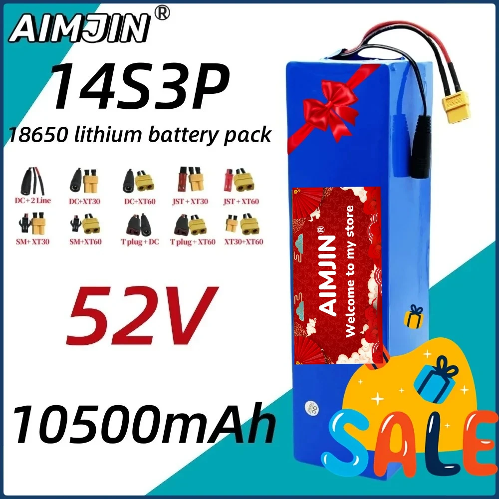 

18650 Li-ion 52V 14S3P 10500mAh 1000W rechargeable Battery Pack for various transportation vehicles and supports customization