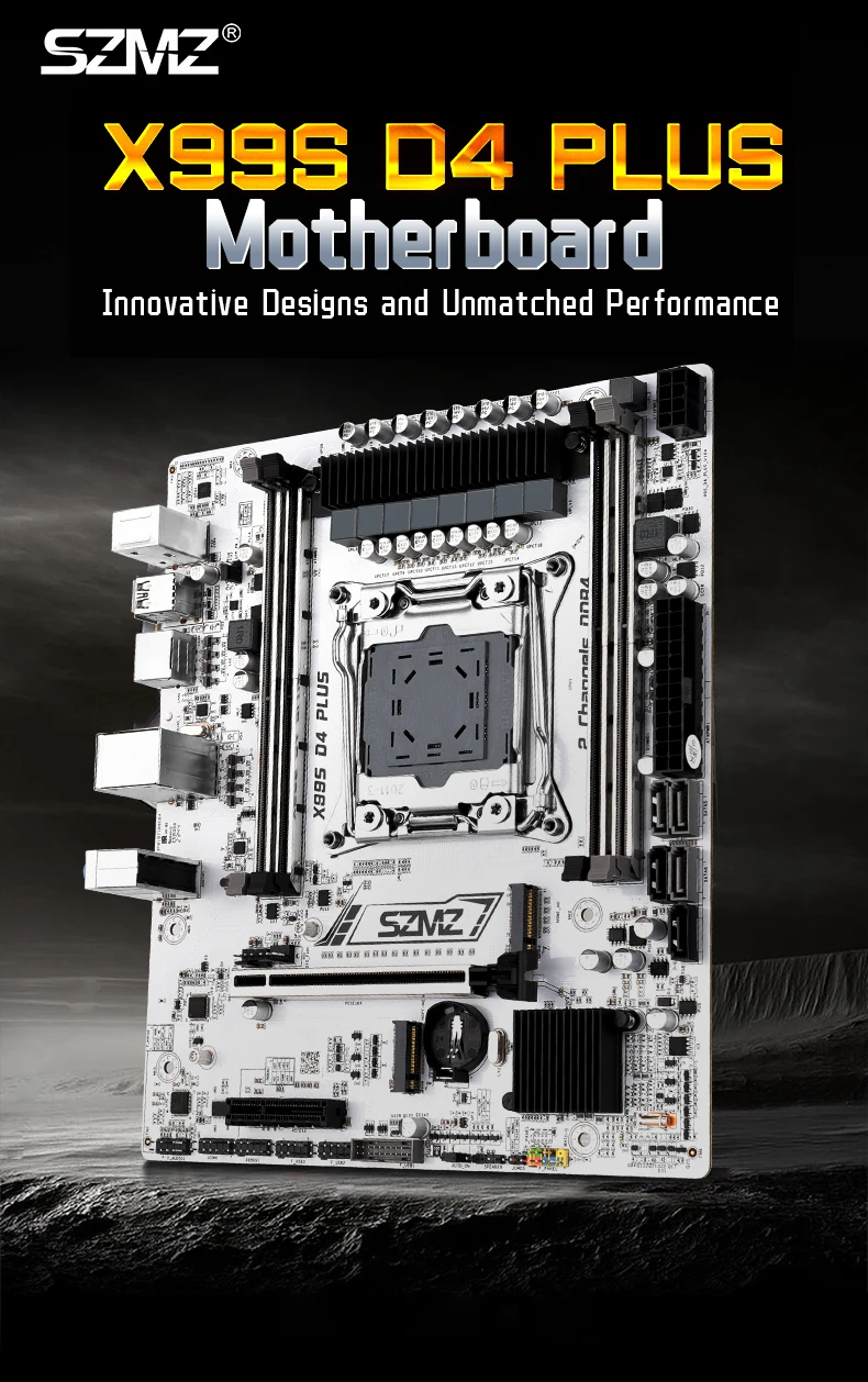 SZMZ X99S-D4 placa base LGA 2011 V3 kit xeon x99 completo con CPU E5 2680 V4 + 2*16GB DDR4 REG ECC RAM X99 placa mae conjunto combinado