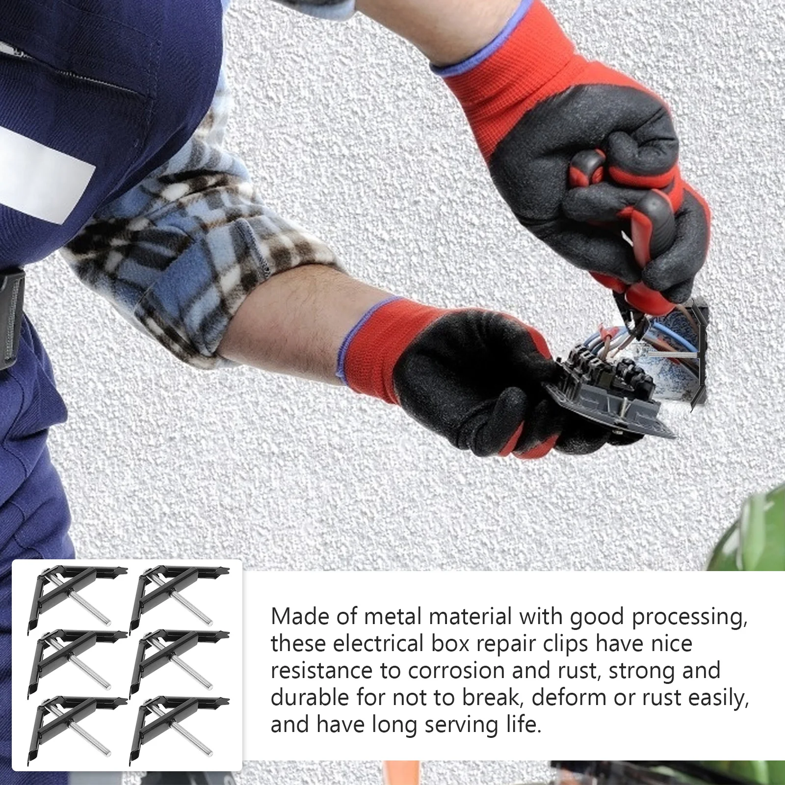 10 stks Elektrisch Apparaat Outlet Kit Voor 86 Socket Bottom Outlet Box Cassette Reparatie Elektrische Doos Reparatie Kit Apparaat