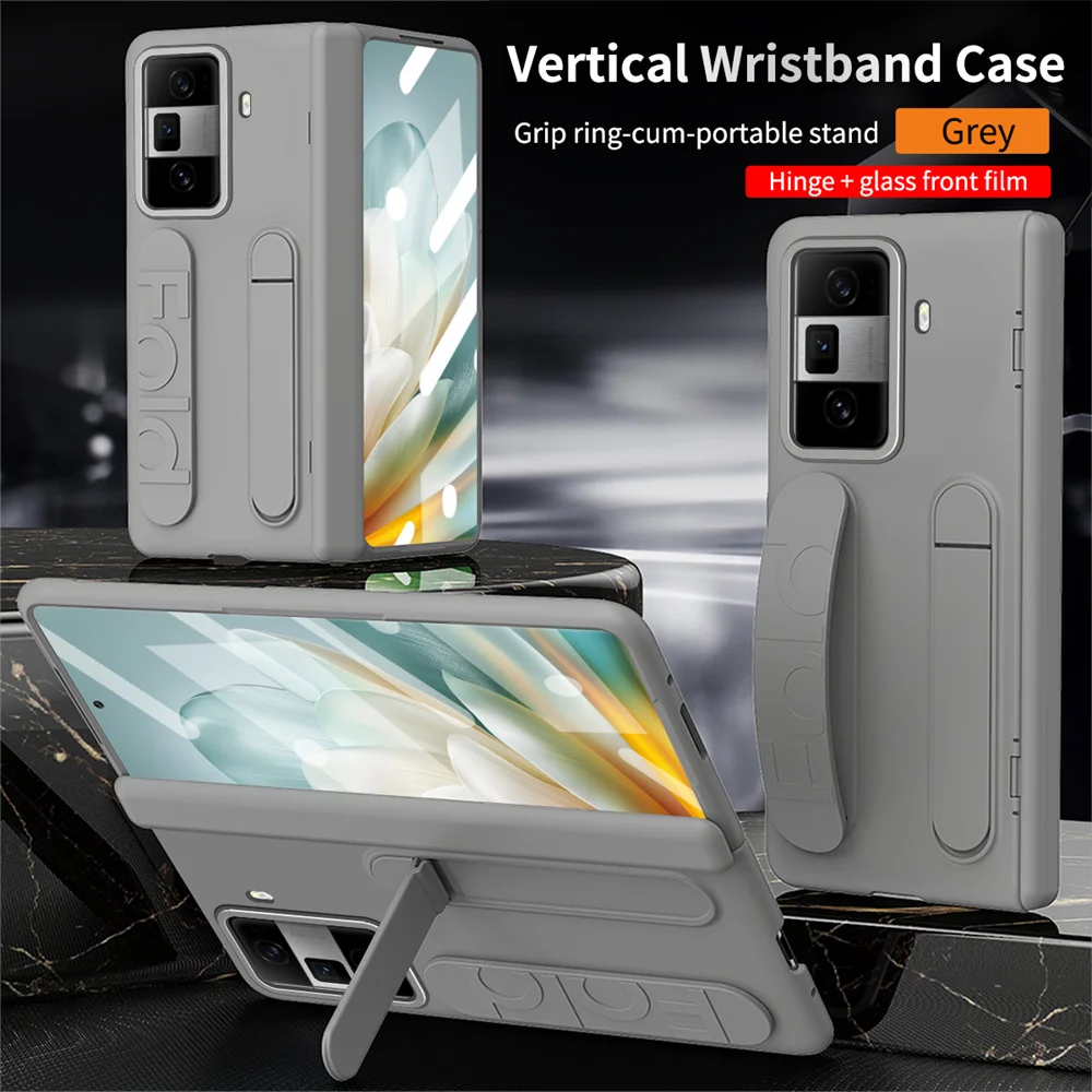 

Wristband Bracket Phone Case For Honor Magic VS3 Front Protection Film PC Hard Shell Protection Hinge Back Cover