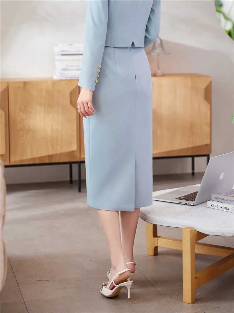 Women's Elegant High Waist Slim Split Skirts Female Casual Solid Color Long Skirts Work Office Ladies Party Bodycon Pencil Skirt