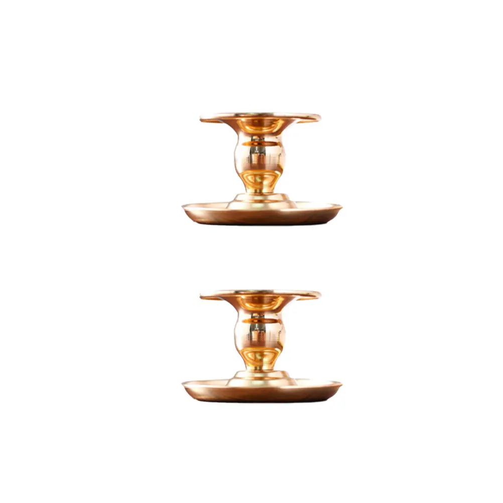 

2Pcs Aromatherapy Cups Metal Electroplate Golden Color European Style Holders Home Hotel Decoration