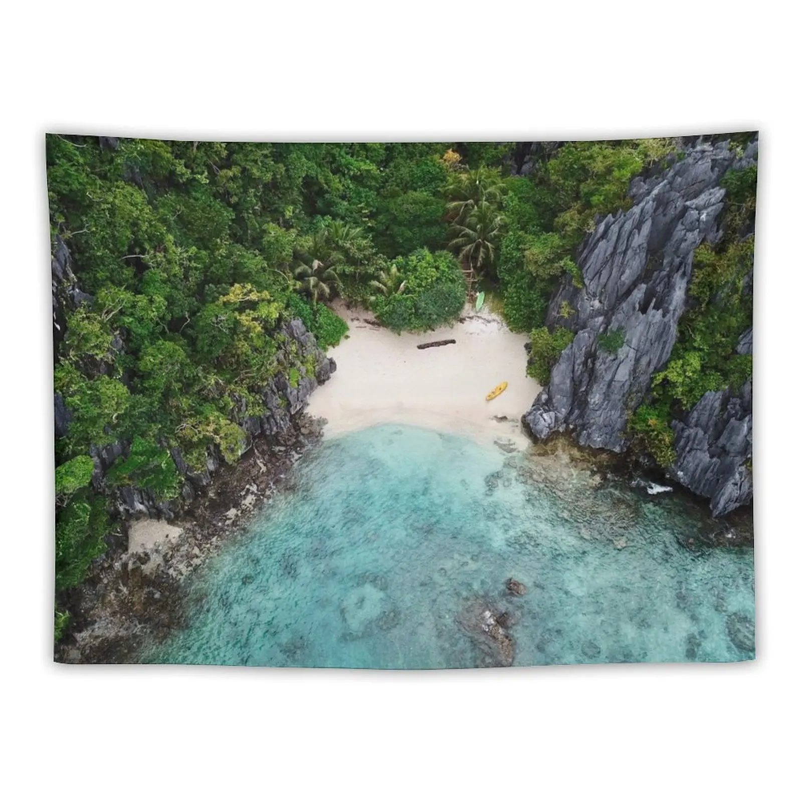 

Isolated Beach in The Philippines Islands Tapestry Decoration Room House Decor Tapestry