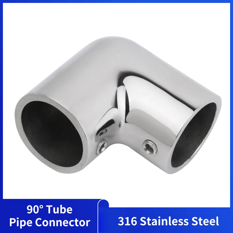 Alastin Boat 2-Way Pipe Fitting Elbow 316 Stainless Steel Pipe Components Marine Hardware Rail Connector 22mm/25mm/30mm/32mm