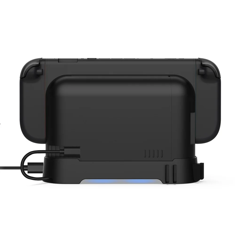 حامل قاعدة مروحة التبريد مع ضوء RGB وتخزين بطاقة الألعاب لوحدة التحكم Switch 2
