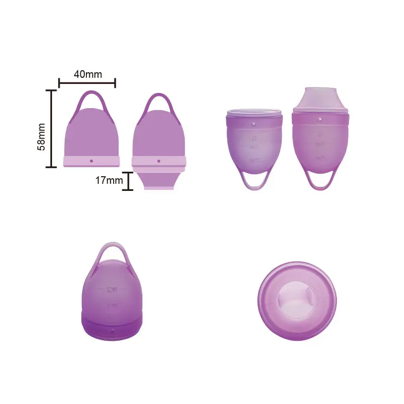 BamuCare No-spill Rim Design Menstruelle Period Cup Reusable Menstrual Cup Sterilizing Copa Menstrual for Women Feminine hygiene