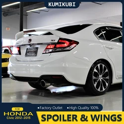 For Honda Civic Spoiler 2012 2013 2014 2015 4Door Sedan Decoration ABS Plastic Paint Painting Color Rear Trunk Spoiler