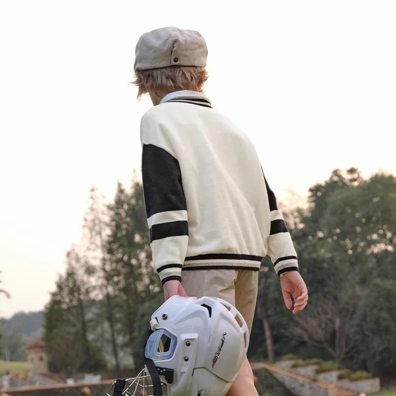 ديف بيلا الأطفال سترة سترة الخريف الشتاء طويلة الأكمام الفتيان محبوك سترة قطنية عالية الجودة موضة ملابس خارجية الاطفال الملابس DK1250349 #3