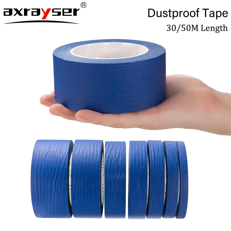 50/20m Blue Dustproof Tape to Protect Laser Head Dust Free for Fiber Cutting Machine No Adhesive Residue High Temperature