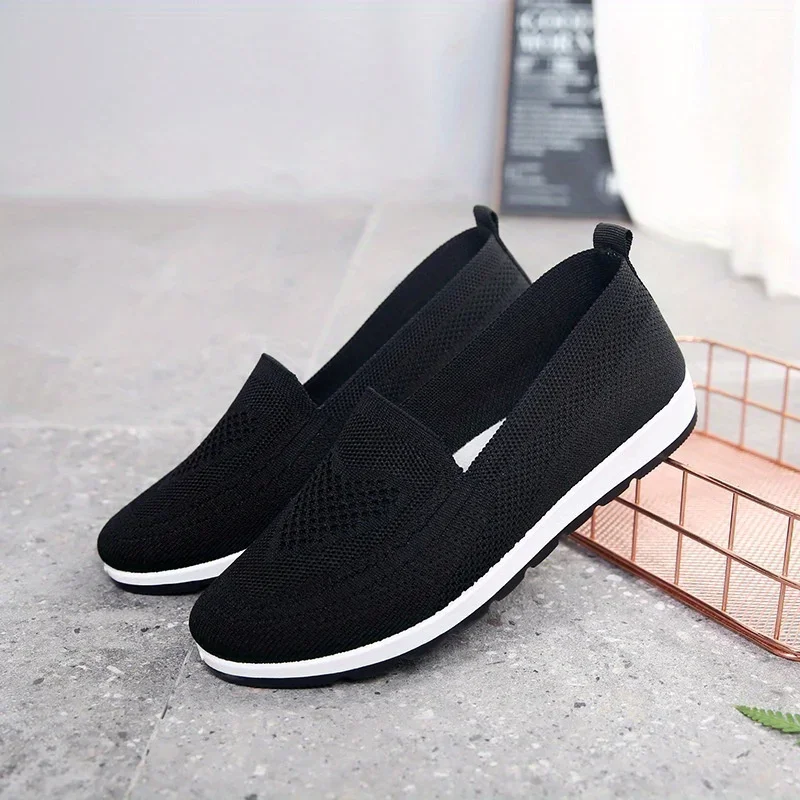 women\'s summer sneakers slip on flat shoes Women\'s Casual Loafers walking shoes Female Outdoor Mesh Soft Bottom Sports Shoes2023