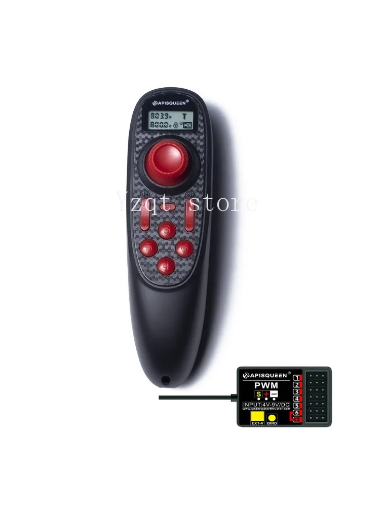 APISQUEEN Télécommande 6 canaux, propulseurs à double moteur, tours avant et arrière gauche et droite, croisière à vitesse fixe