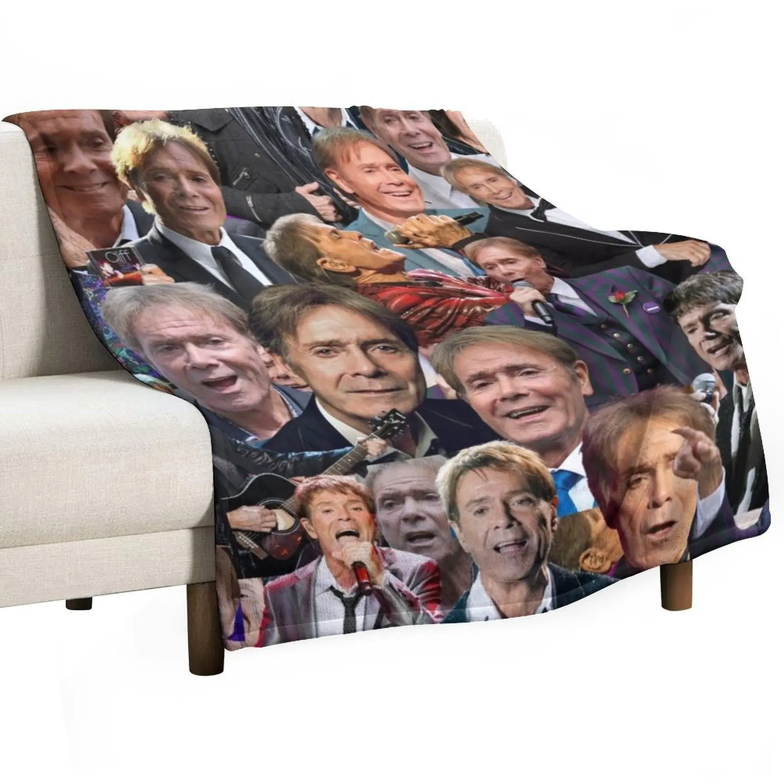 

Cliff Richard Abstract Collage Throw Blanket Luxury Thicken Large Sofas Blankets