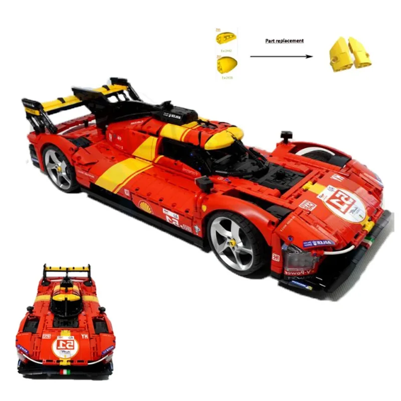 Nieuwe MOC-152808 Super Sportwagen Model Zelfsluitende Bouwsteen Model Gebouw Puzzel Verjaardag Kerst Speelgoed Cadeau Ornamenten