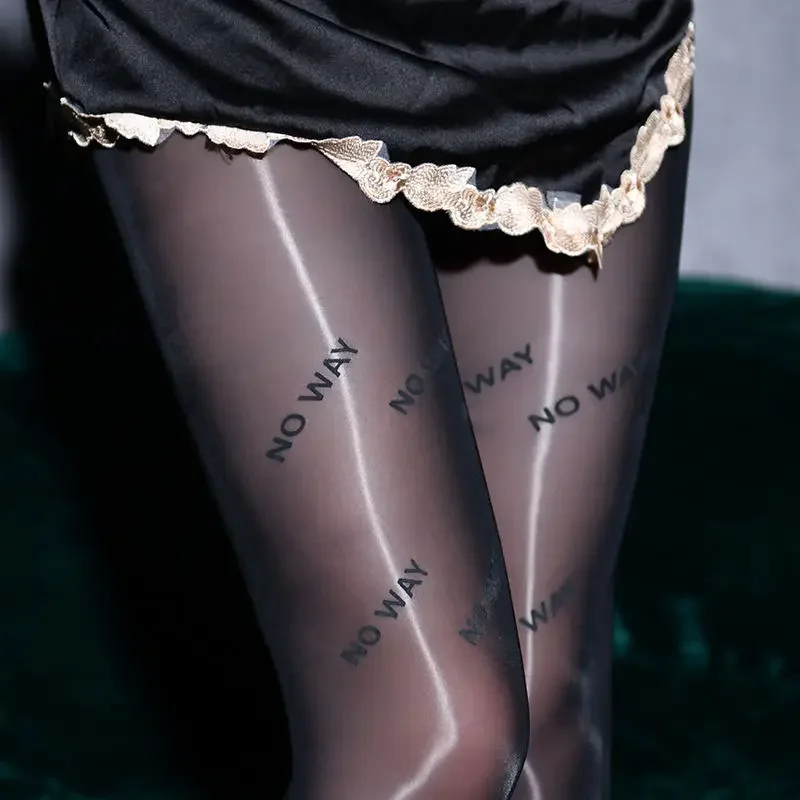 2pcs Women's Tights 8 Denier Sheer Tights Smooth Stockings Oil Shiny Stockings High Waist Pantyhose Sexy Silk Pantyhose