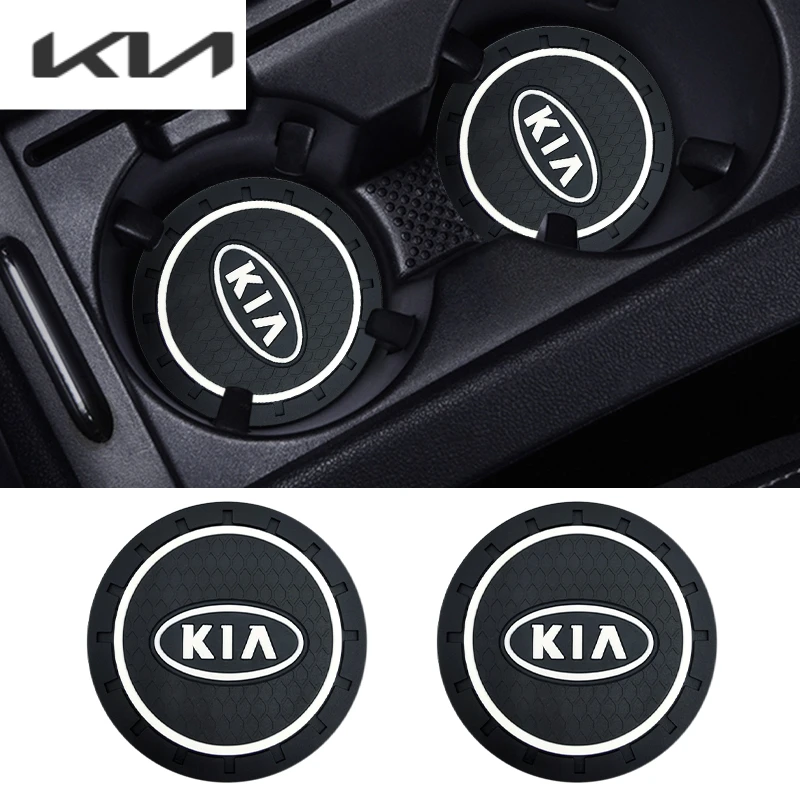 

2pcs Car Auto Water Cup Slot Non-Slip Mat Accessories For KIA Rio Rio5 Sportage Ceed Cerato K3 KX3 K4 K5 Sorento Optima Picanto