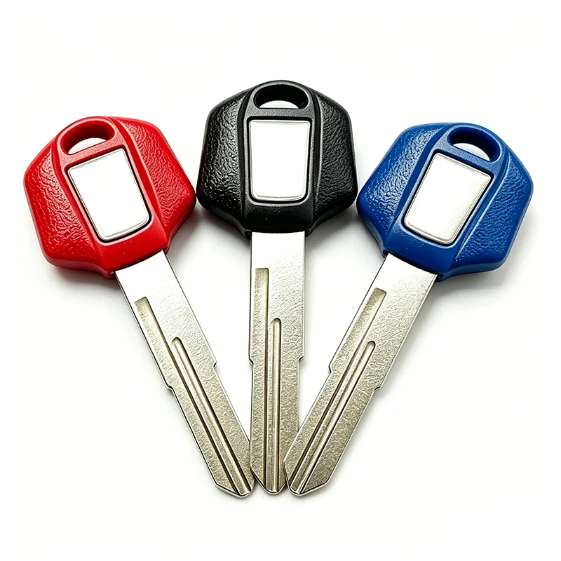 Uncut motorcycle key blank compatible with Suzuki, with transponder chip slot  BK B-KING GSR400 GSR600 GSR750 GSR1000 GSX1300