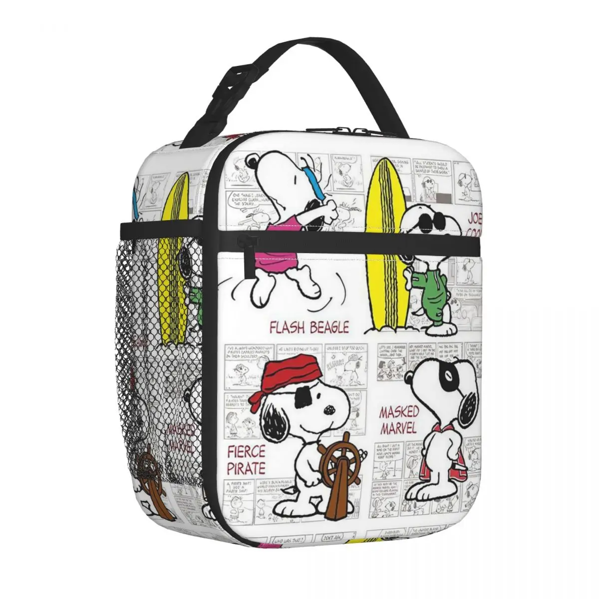 Peanuts Snoopy Cute Cartoon Insulated Lunch Bag contenitore per pasti ad alta capacità borsa termica Tote Lunch Box School Travel uomo donna