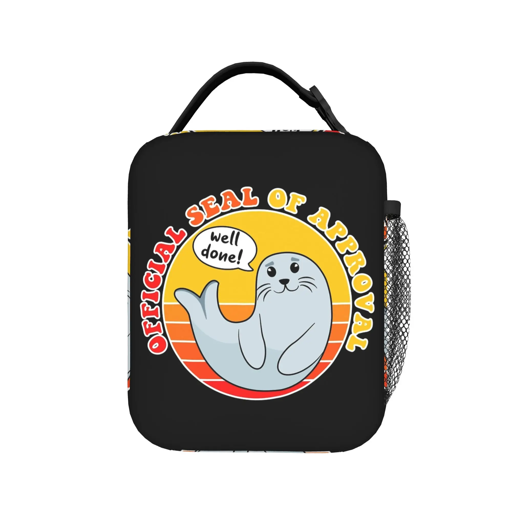 Seal of Approval Cute Baby Neil the Seal Thermal Insulated Lunch Bag for Travel  Portable Bento Box Cooler Thermal Lunch Box