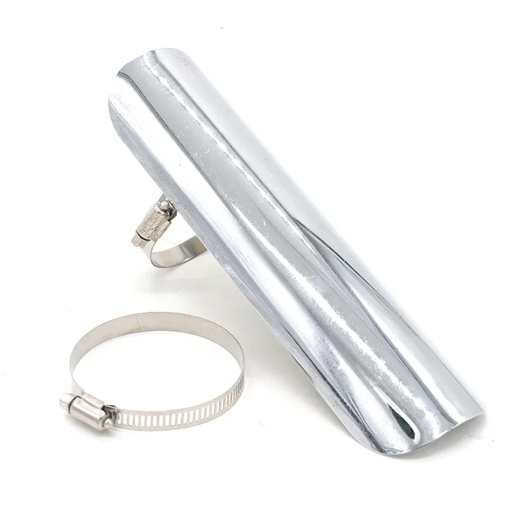 Universal Motorcycle Exhaust Pipe Heat Shield Cover Guard For Harley Honda Suzuki Kawasaki Touring - view 4