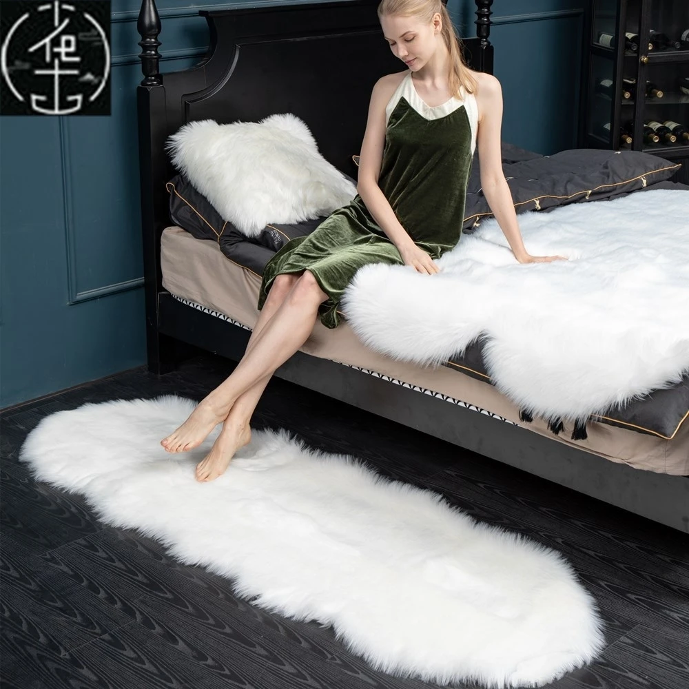 Tappeto in finta lana Divano Cuion Camera da letto Bede Coperta Colore puro Altro materiale 00% Autunno 2024 Tappeto a doppio pannello