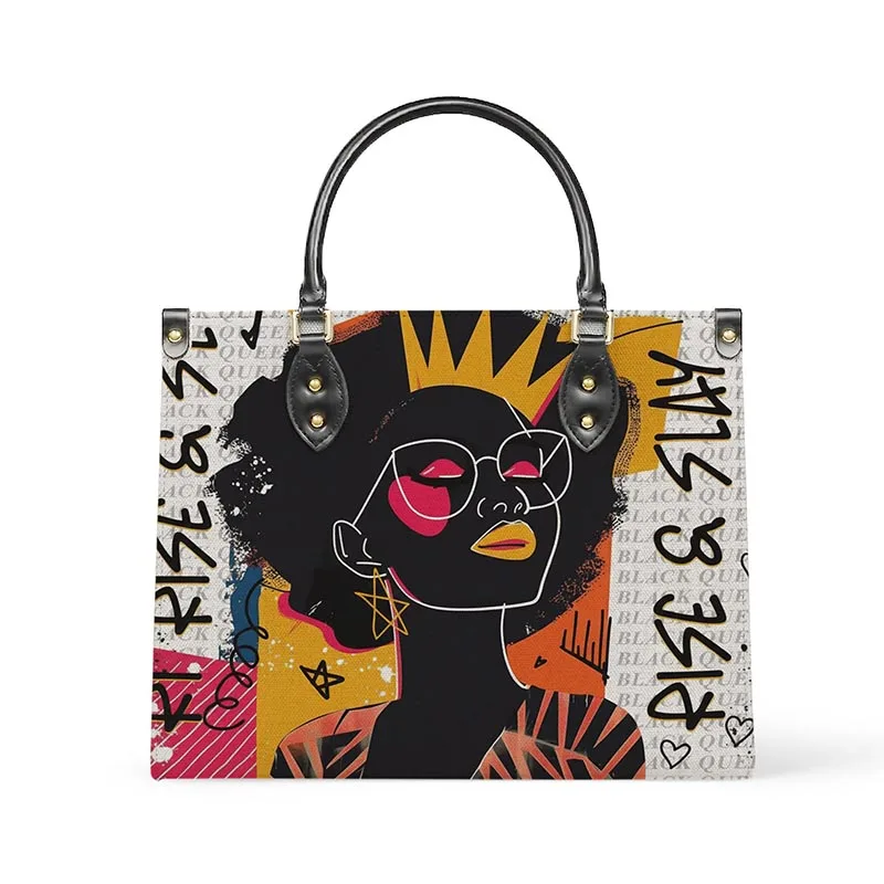 

Женская сумка-тоут с африканским принтом, большая вместительная сумка из холста, модная женская сумка 2026 года для работы и путешествий, наплечная сумка