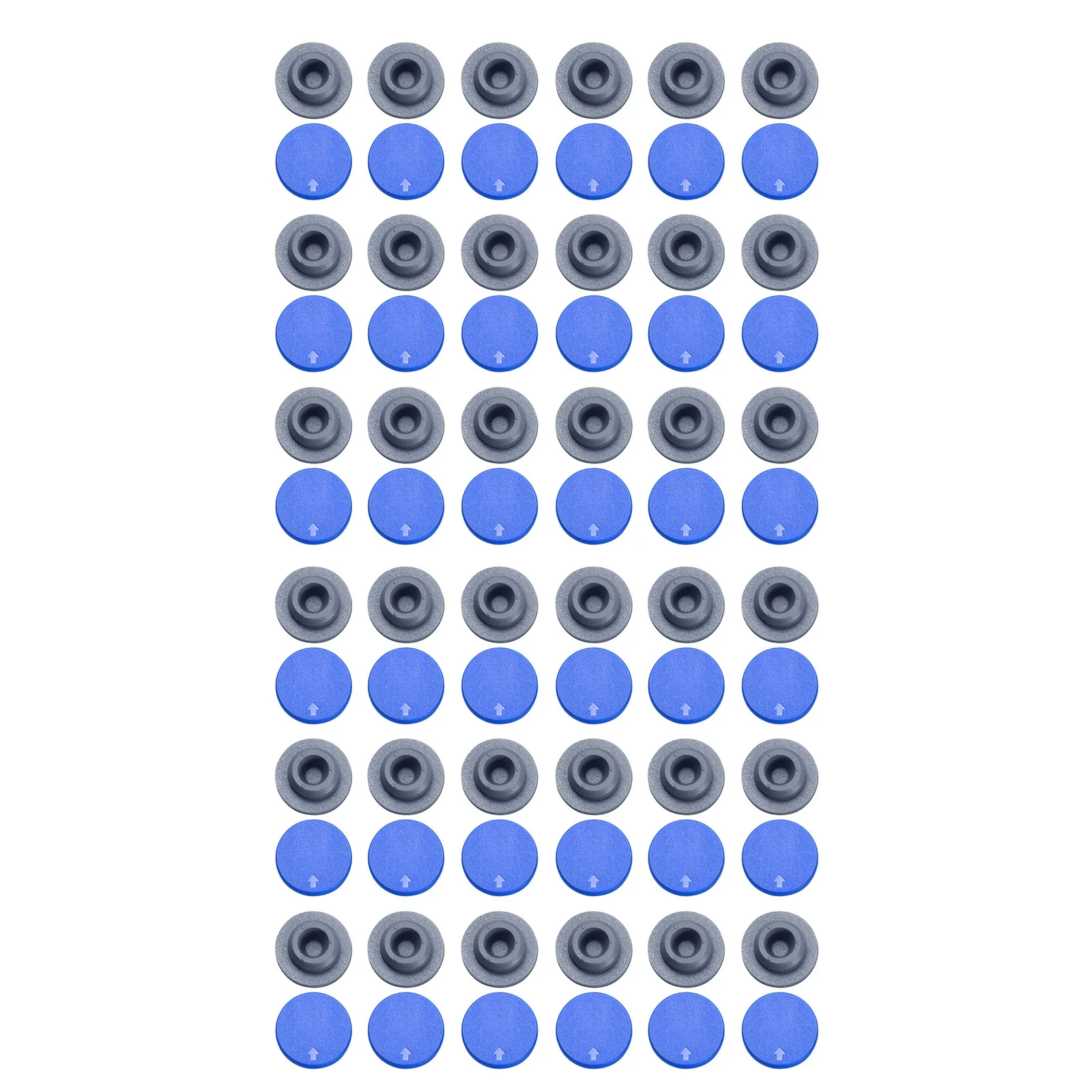 

200 Pcs Headspace Bottle Aluminum Plastic Cover Vial Injection Port Rubber Stopper