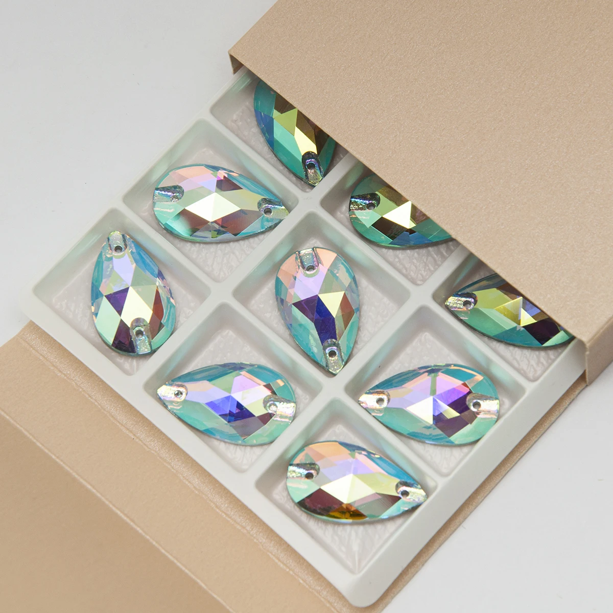 K9 New 6A Effects AB Shiny Sewing Stones Drop Strass Sew On Rhinestones For Craft Dress decoration bags garment shoes
