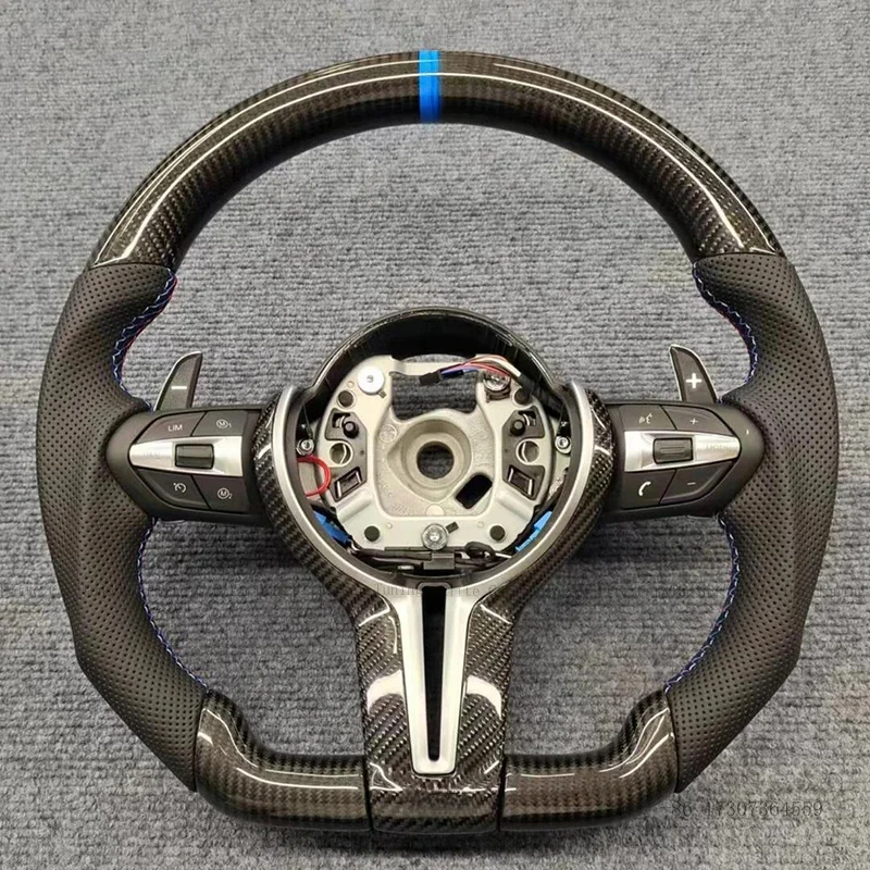 Sports Style Steering Wheel for BMW M2 M3 M4 M5 M6 X5M F30 F10 F20 F35 F22 F18 F07 F01 E90 E92 E46 Carbon Fiber Steering Wheel