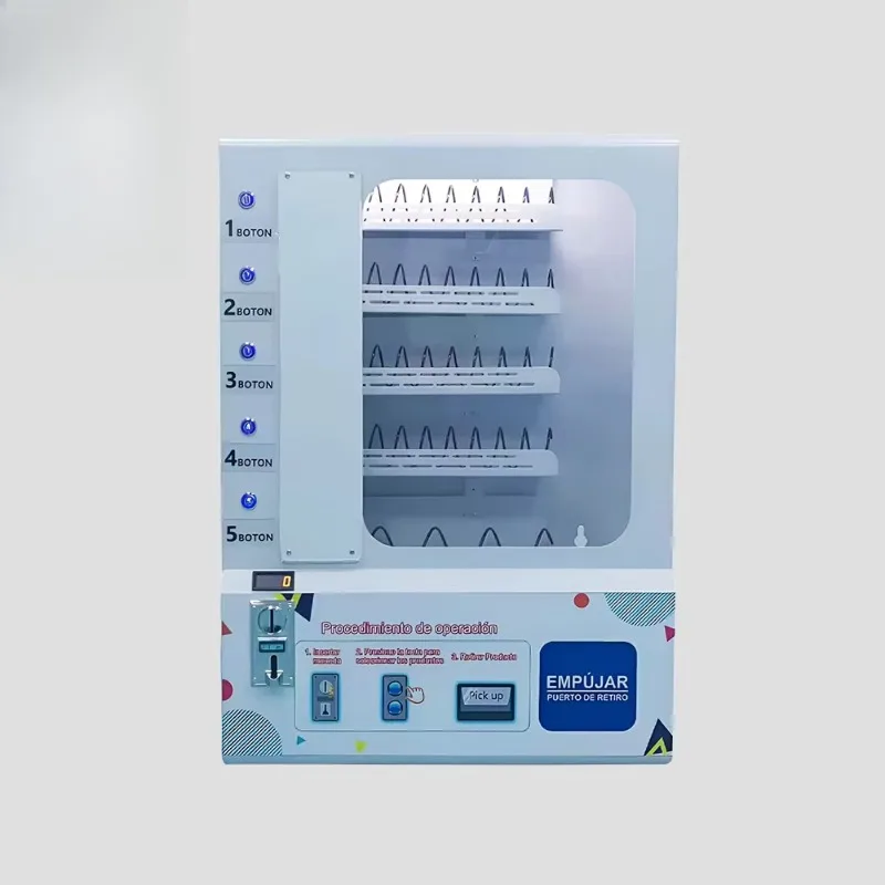 الشركات المصنعة الصديقة للمحلات الصغيرة مباشرة آلة بيع واحدة تعمل بأزرار للمشروبات والوجبات الخفيفة والسجائر #2