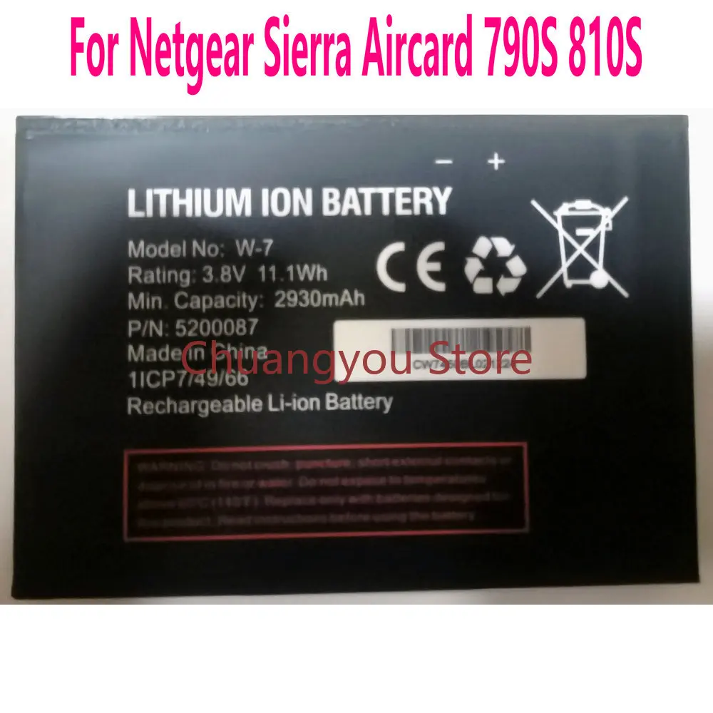 Новая высококачественная аккумуляторная батарея W-7 W7 для беспроводного маршрутизатора Netgear Sierra Aircard 790S 810S 2930 мАч 3,8 в Новая высококачественная аккумуляторная батарея W-7 W7 для беспроводного маршрутизатора Netgear Sierra Aircard 790S 810S 2930 мАч 3,8 в