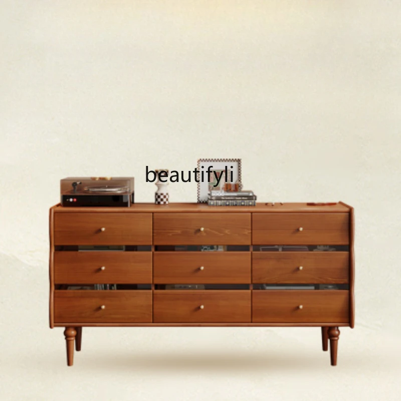 

Комод из массива дерева в американском стиле, комод во французском стиле средней древней задней части, настенный шкаф для хранения, обеденный шкаф для хранения