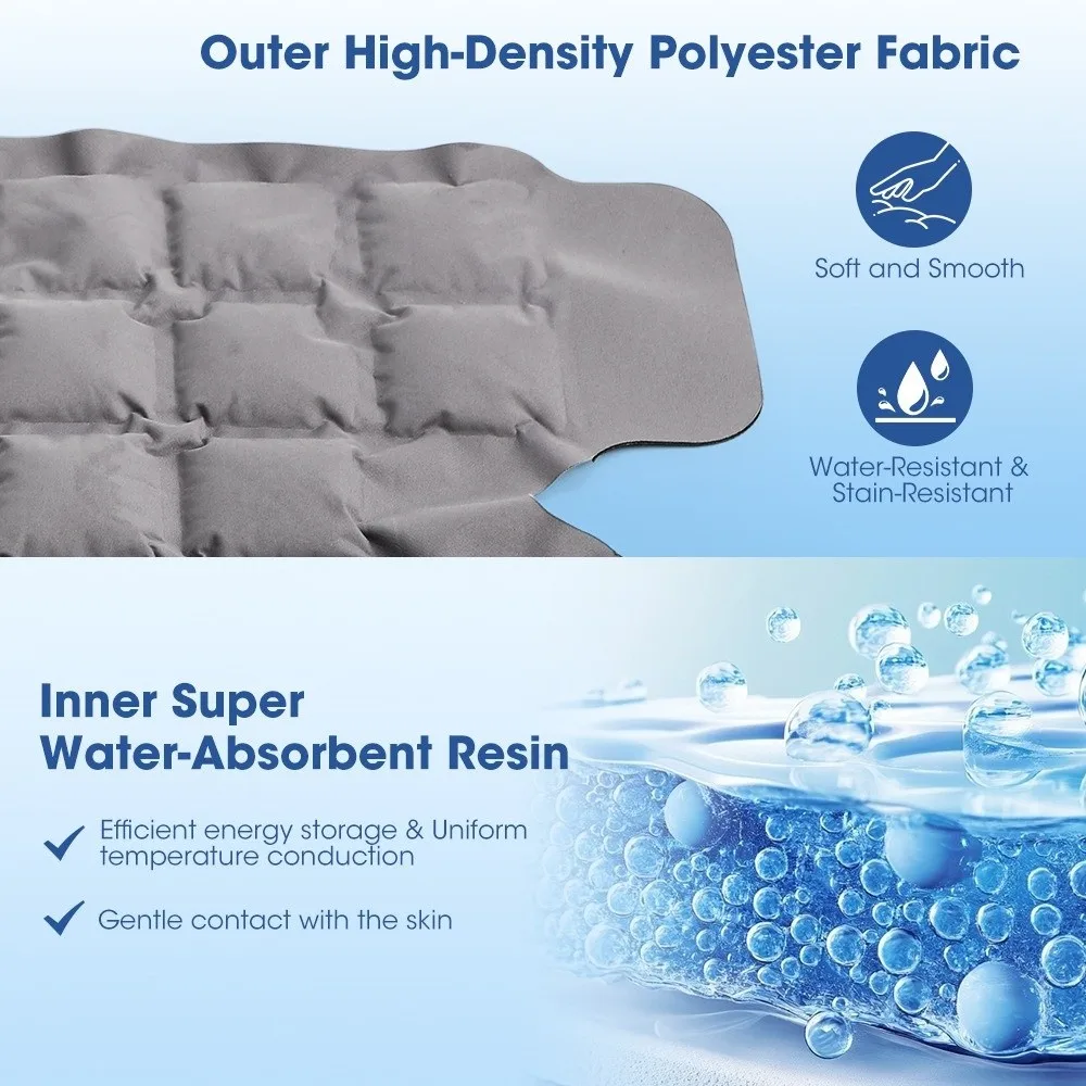 Reusable Knee Ice Pack Wrap Physical Cooling 360° Wrap Design Cold Compress Wrap Self-absorbing Cold Pack Wrap Hot Cold Compress
