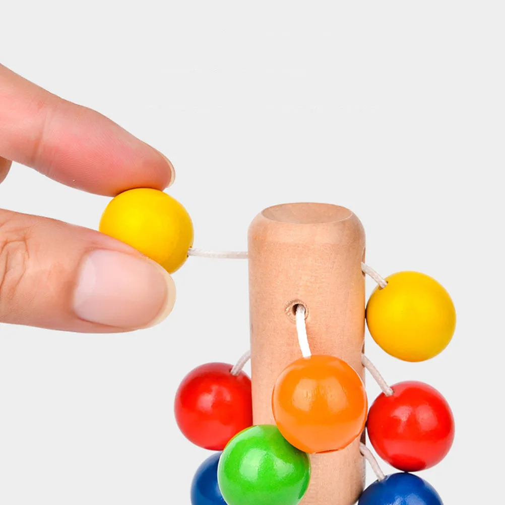 ベビー木製ガラガラミュージカルハンドシェイクベル教育幼児コーディネーショントレーニングおもちゃカラフルな子供のハンドグリップハンドヘルド