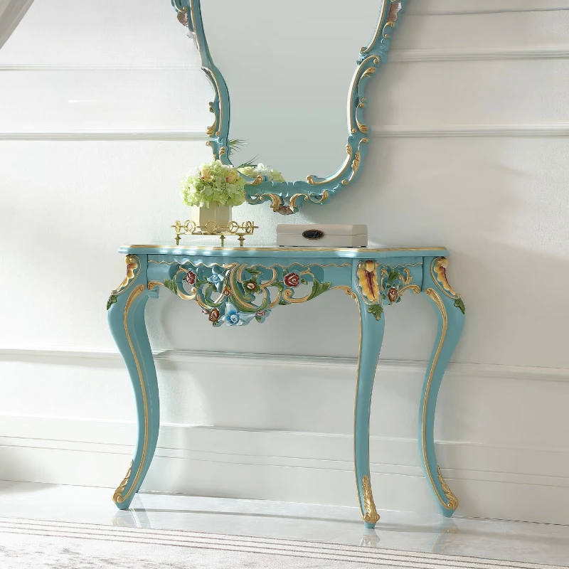 Palace French entrance cabinet European villa entry side table aisle desk partition entrance table EF9
