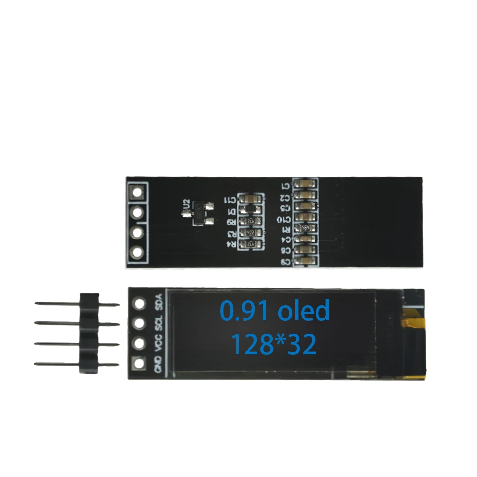 0.91 بوصة 128x32 128 32 I2C IIC واجهة المسلسل الأبيض الأزرق OLED وحدة عرض إل سي دي 0.91 "12832 SSD1306 شاشة LCD ل