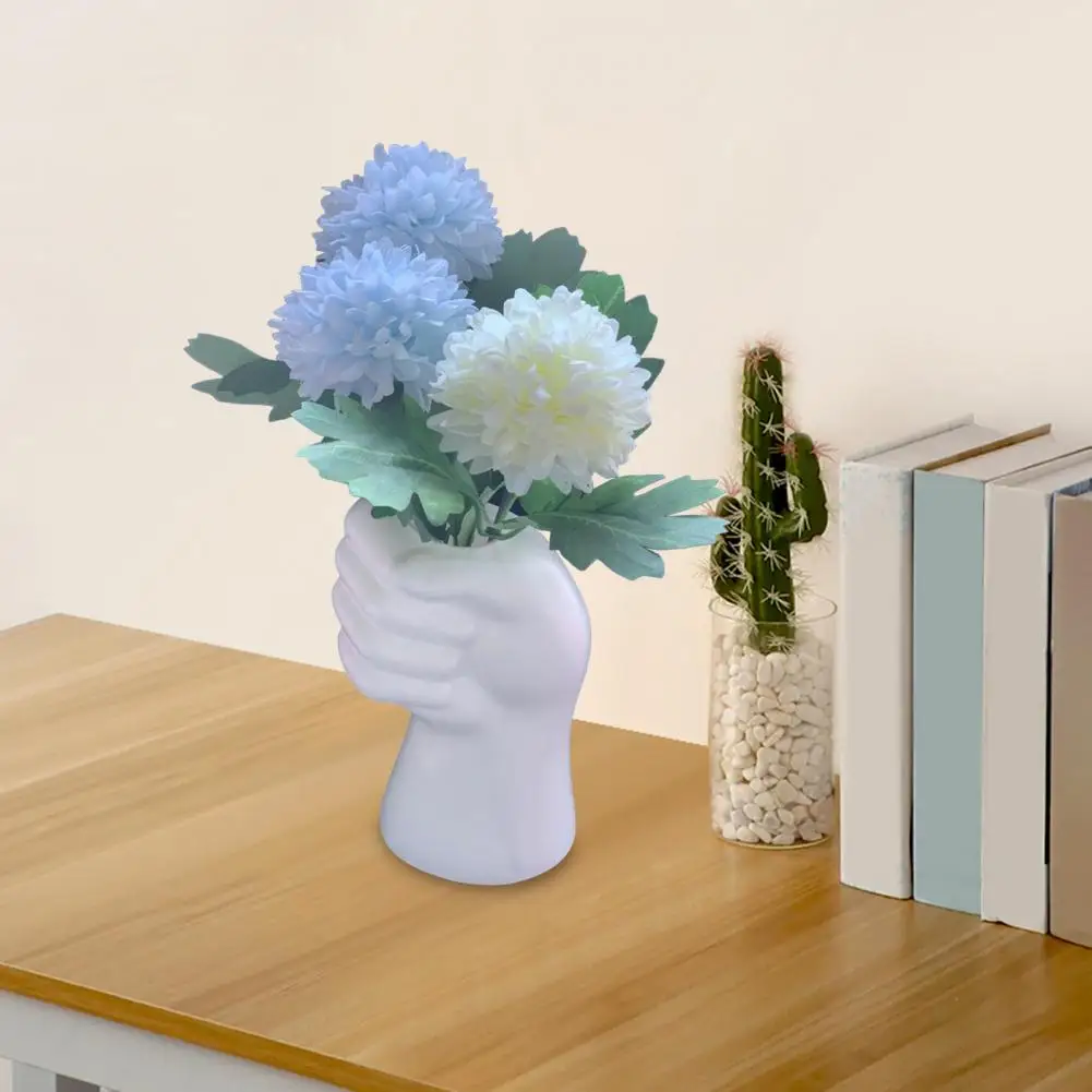 Hand Shape Flower Vase Sophisticated Plastic Vase Modern Hand-shaped Plastic Flower Vase for Indoor Outdoor Use Real for Rooms