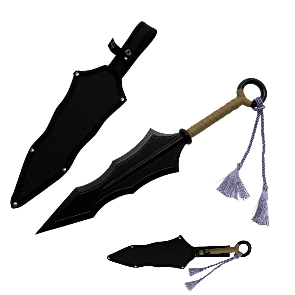 

Hot Selling Cos Anime Sword Stainless Steel Metal Sword Black 52cm Personal Accessories Film & TV Props Christmas Halloween