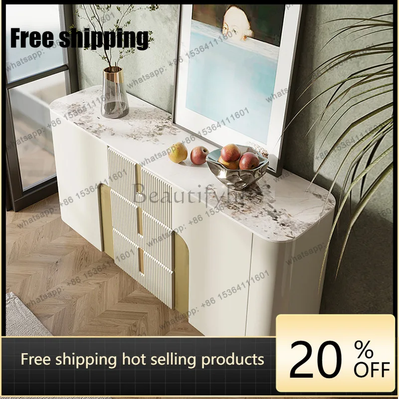 hot  Light luxury door cabinet, living room locker, paint Italian style home Pandora rock slab dining side cabinet