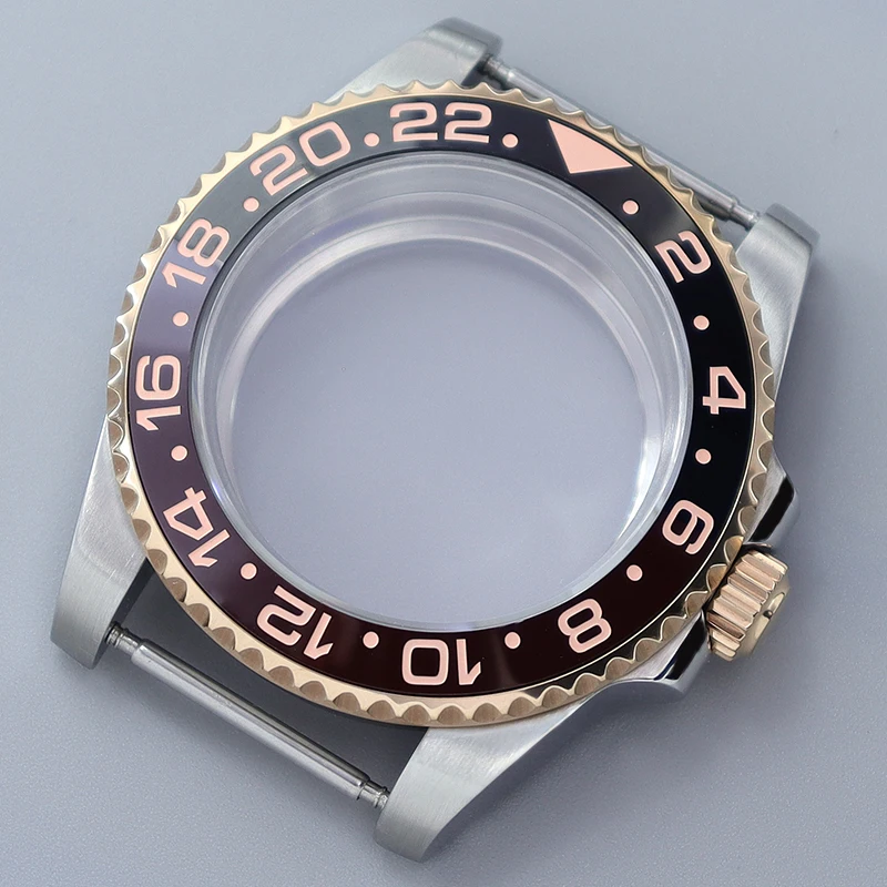 Fenya 40mm Ms. Watch Nh36 Case Silver Rose Gold MOD Fit GMT Seiko Nh35 Nh36 Nh38 Eta 2824 Miyota 8215 28 5mm Dial Sapphire glass